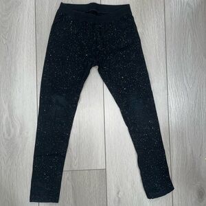 Cat & Jack Black Speckled Sparkle Sparkly Glitter Leggings